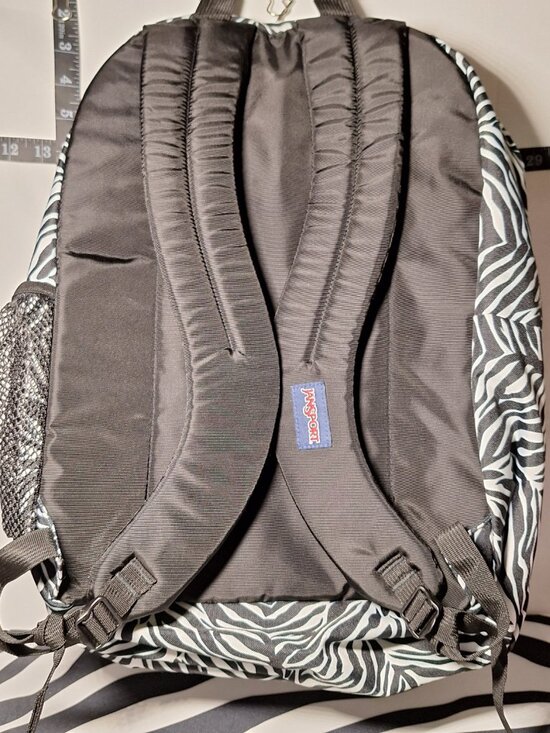 Jansport Backpack Zebra Black White w/Purple main image 9